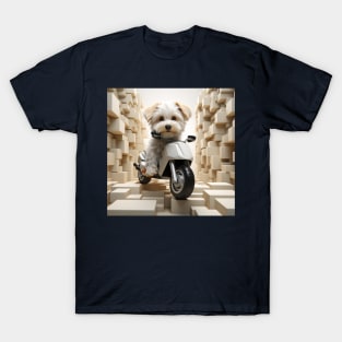 Poodle And Motorbike T-Shirt